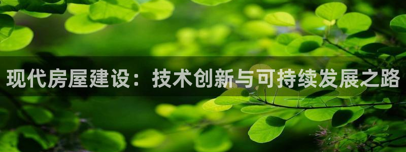 威九国际发布新版eBzxin2Tp：现代房屋建设：技术创新与可持续发展之路