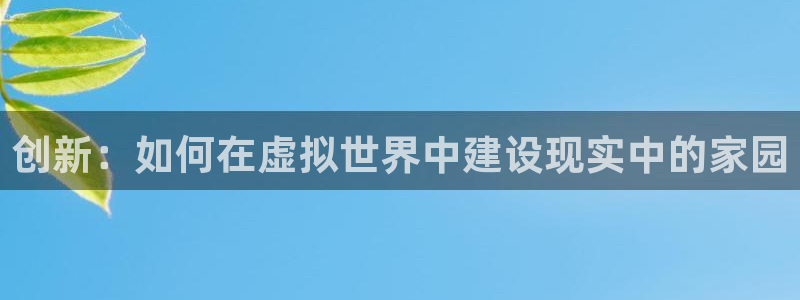 威九国际ppt免费：创新：如何在虚拟世界中建设现实中的家园
