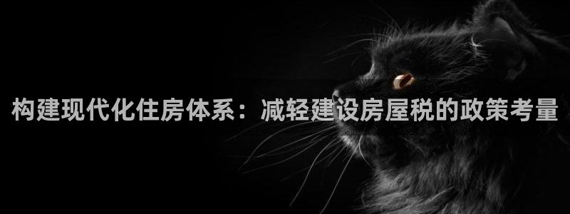 威九国际演员名单：构建现代化住房体系：减轻建设房屋税的政策考量