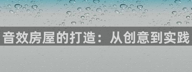 威九国际天美：音效房屋的打造：从创意到实践