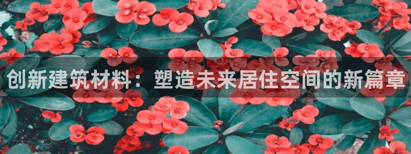 威九国际A：创新建筑材料：塑造未来居住空间的新篇章