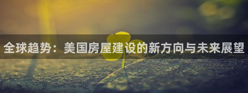 威九国际游戏网站：全球趋势：美国房屋建设的新方向与未来展望