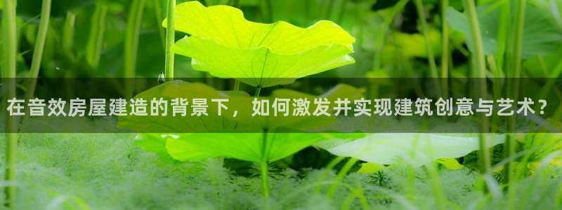 78mapp威九国际官网：在音效房屋建造的背景下，如何激发并实现建筑创意与艺术？