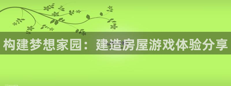 威九国际女明星：构建梦想家园：建造房屋游戏体验分享