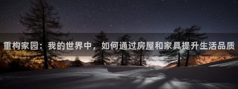 威九国际ppt免费吗：重构家园：我的世界中，如何通过房屋和家具提升生活品质