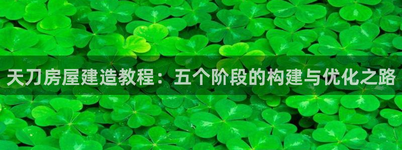 威九国际网站进入客服中心：天刀房屋建造教程：五个阶段的构建与优化之路